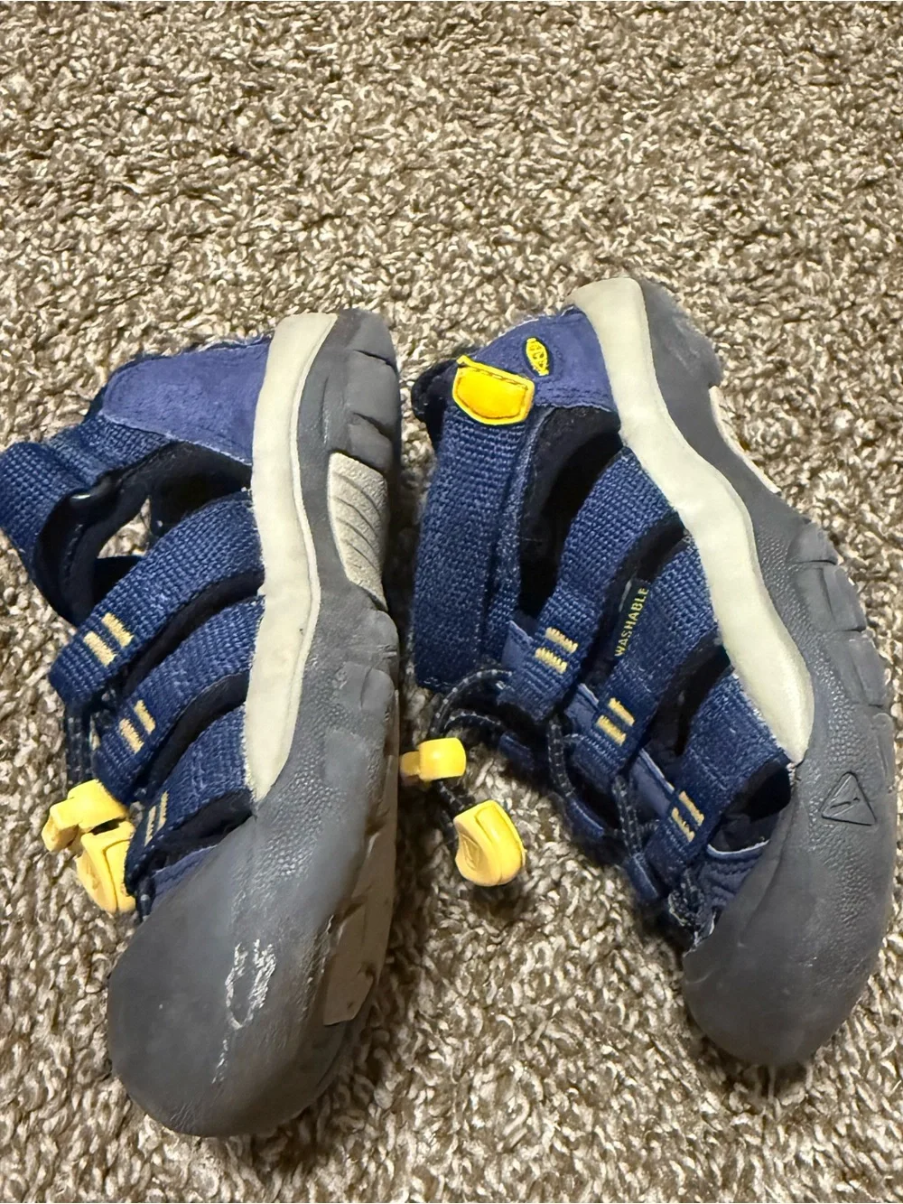 Keen Kids Navy Blue Sandals with Yellow Accents size 9